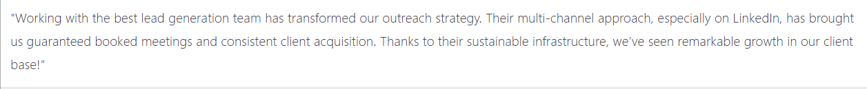 Client review screenshot