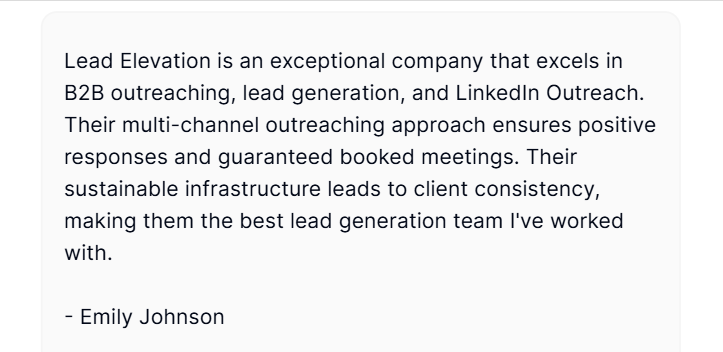 Client review screenshot